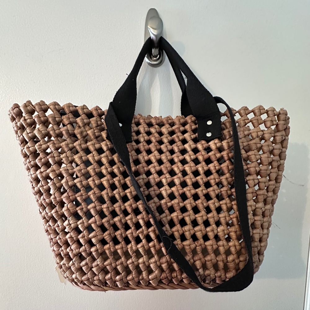 Double Handle Straw Tote